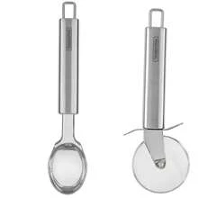 Tramontina Kit Colher Sorvete Cortador Pizza Inox Marfim Tramontina