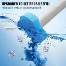 Disposable Toilet Brush With 112 Refills Toilet Bowl Wand And Holder White Toilet Cleaning Brush Toilet Bowl Wand Kit Wallmounted Toilet Brush Refill For Efficient And Deep Scrub Toilet. - 1PackWhiteToiletBrushSet - View 4