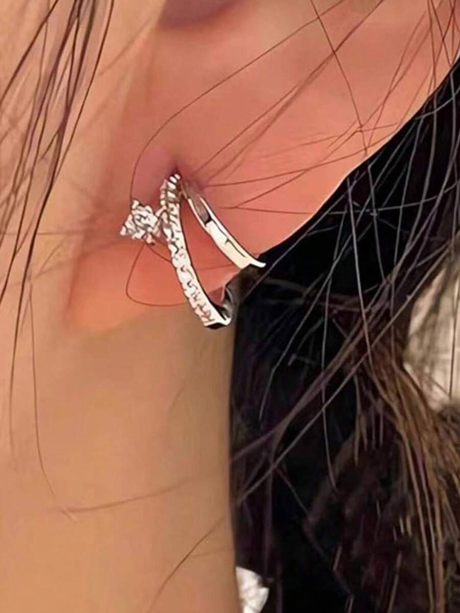 1 par de pendientes geométricos, brillantes, encantadores e individuales de joyería de oro para mujeres, de moda y versátiles, accesorios exquisitos para uso diario