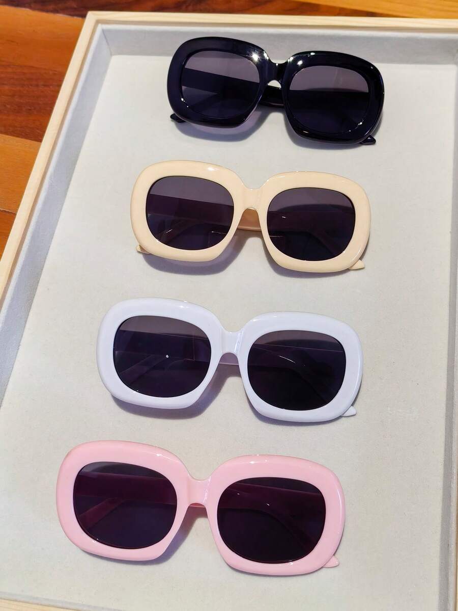 4pcs Kids Eyeglasses Set, Retro Fashionable Y2K Novelty Decorative Glasses, Suitable For Boys And Girls Daily Matching, Graduation/Back To School/Valentine's Day Gift