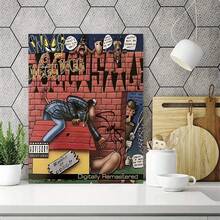 1pc Vintage Rap Album Themed Canvas Art Poster - Frameless Anime Wall Art Print For Bedroom, Office, Living Room, Home Decor - Dorm Room Music Canvas Decorative Artwork, Hip-Hop Gift Idea