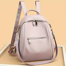 Zaino moda donna qualità PU borsa da viaggio a doppia spalla stile bohemien zaino con tracolla multifunzionale borsa a spalla casual