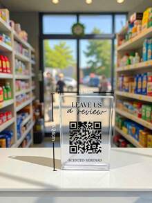 Custom QR Code Sign, Personalized Small Business Social Media QR Sign, Customize QR Codes To Directly Link To The Merchant's Official Website, Menu, Reservation Page, Or Online Store. Very Suitable For Small Business Decor, Beauty, Spa, Nail Salon, Eyelash Salon, Salon, Restaurant, Office, Cafe Online Feedback Reviews