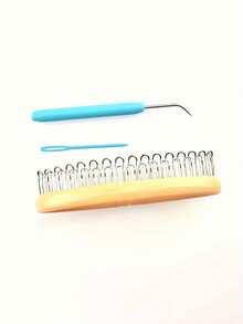 DIY Knitting Machine Kit With Loom, Crochet Hook, And Knitting Tools - Craft Yarn Set For Hats, Scarves, Creative Small Weaving Loom Kit With Hooks (Beige)