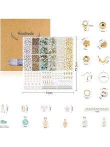 Natural Stone Beads Kit, Multicolor Asymmetrical Natural Stone Beads Kit For Jewelry Making, DIY Craft Bracelet Necklace Earrings, Friendship Gifts Decorate Accessories