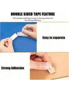 1pc Double-Sided Clear Adhesive Tape, Suitable For Office, School, DIY, Handcraft, Scrapbooking, Art, Crafts, Cards And Gifts, Valentine's Day, Party Supplies, Birthday Gifts And Other Bonding Accessories