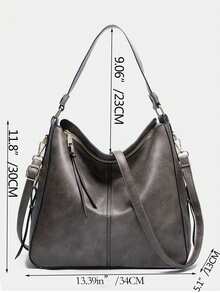 时尚百搭高品质单肩包 - 灰色 - 查看 3