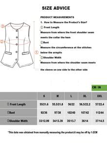 Áo vest nữ màu trơn, áo khoác cổ tròn, ôm vừa vặn, tôn dáng, xuân/thu, thời trang đi làm, nút mở, trang phục nữ - Màu nâu Sô-cô-la - Xem 9