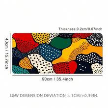 Multicolor Speckled Texture Extra Large Mouse Pad, Gaming Desk Mat, Big Keyboard Pad, Washable, Rubber Non-Slip Bottom, Stitched Edge, Gift Mouse Pad, Desk Protector, Study Pad, Multiple Sizes Available, Computer Keyboard Mat, Laptop Pad