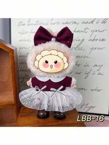 1pc Outfit Only (No Doll, No Shoes) For Labubu, Suitable For 1st, 2nd, 3rd Generation 17cm Dolls, Includes Overalls, Hat, Top, Accessories, Party Costume - Multicolor - View 9