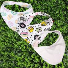 Kit 5 Baby Girl Bandana Bib With Snap Button, Assorted Print - 淺粉色 - 查看 8