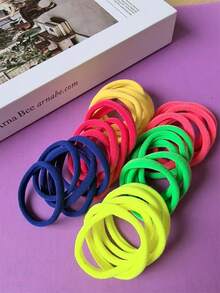 50pcs Canned Hair Accessories 4cm/1.57in Basic Multi-Color High Elasticity Hair Free Random Mixed Color Rubber Band Hair Accessories For Women, Fashionable And Versatile, High-End And Elegant Temperament, Simple And Minimalist Wind Hair Rope Bathroom Hair Accessories Suitable For Daily Outings, Leisure Parties, Commuting, Beach Vacations, Washing, Makeup, Tying Hair, Makeup, Matching Clothes, Headwear Accessories ,Ponytail Holders ,Hair Elastics ,Hair Rubber Bands ,Scrunchies