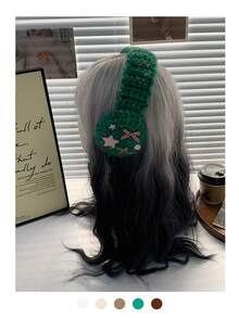 1 chiếc bịt tai len dệt kim buộc dây họa tiết ngôi sao và nơ Y2K dành cho nữ, băng đô giữ ấm tai dệt kim cho mùa thu/đông, bịt tai màu trắng - Nhiều màu - Xem 5