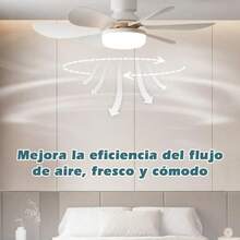 E27 30W/40W 52cm Ceiling Fan With LED Light For Kitchen Bedroom Dining Room Patio - 白色 - 查看 7