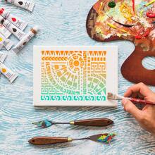 Szablony do rękodzieła, wielokrotnego użytku, szablony tekstur, abstrakcyjne tło, szablon do malowania na drewnianych meblach, karton, płótno, papier do scrapbookingu (16 szt.)