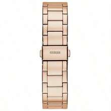 Guess Reloj de mujer elegante analógico multifunción de cuarzo GW0464L2 con caja con cristales y correa de acero inoxidable dorado, reloj de lujo para mujer adecuado para fiesta, uso diario, decoración y regalo de vacaciones para mujeres GW0320L3