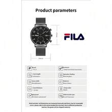 FILA Men's Quartz Chronograph Watch – Waterproof Multifunction Sport Design With Ultra-Slim Case, Strong Luminous Dial & Milanese Mesh Strap | Stylish & Comfortable Timepiece For Daily Wear, Outdoor Activities, Business, Travel & Gift Choice - one-size - View 8