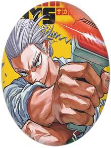 Sakamoto Daily Original Painting Series Tinplate Badge Mirror Keychain Accessories Pendant Set