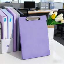 Prancheta com Pasta Tamanho A4, Caixa de Armazenamento Transparente, Organizador de Mesa de Escritório para Documentos, Livros, Papelaria