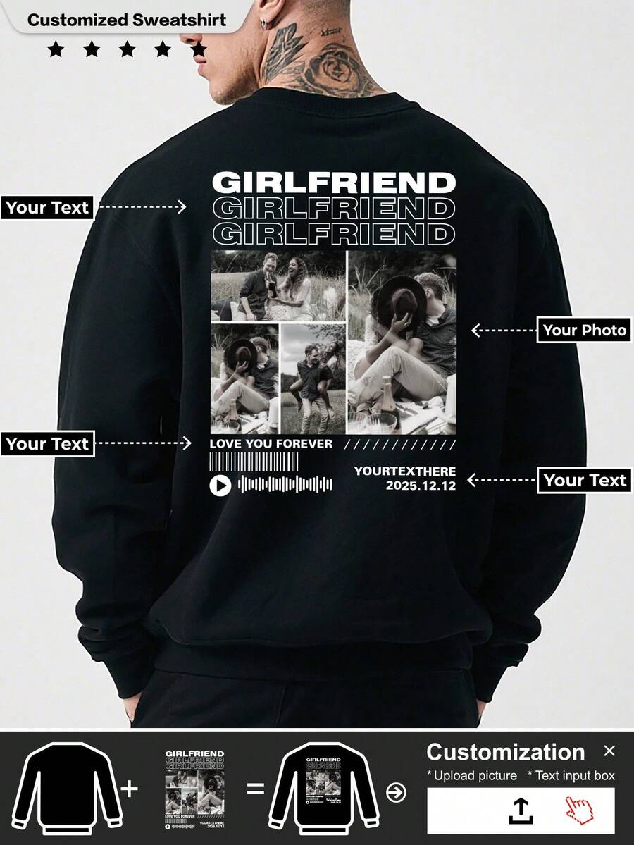 Customized Thick Hoodie With Your Photo Printed, Perfect Winter Essential Gift For Anyone