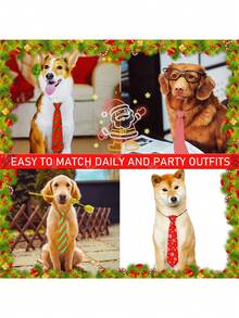 Set Dasi Kupu-Kupu Natal untuk Hewan Peliharaan (2/3/10 Buah) – Gaya Liburan Meriah untuk Kucing & Anjing, Hadiah Natal Sempurna & Aksesori Hewan Peliharaan - MultiWarna - View 4