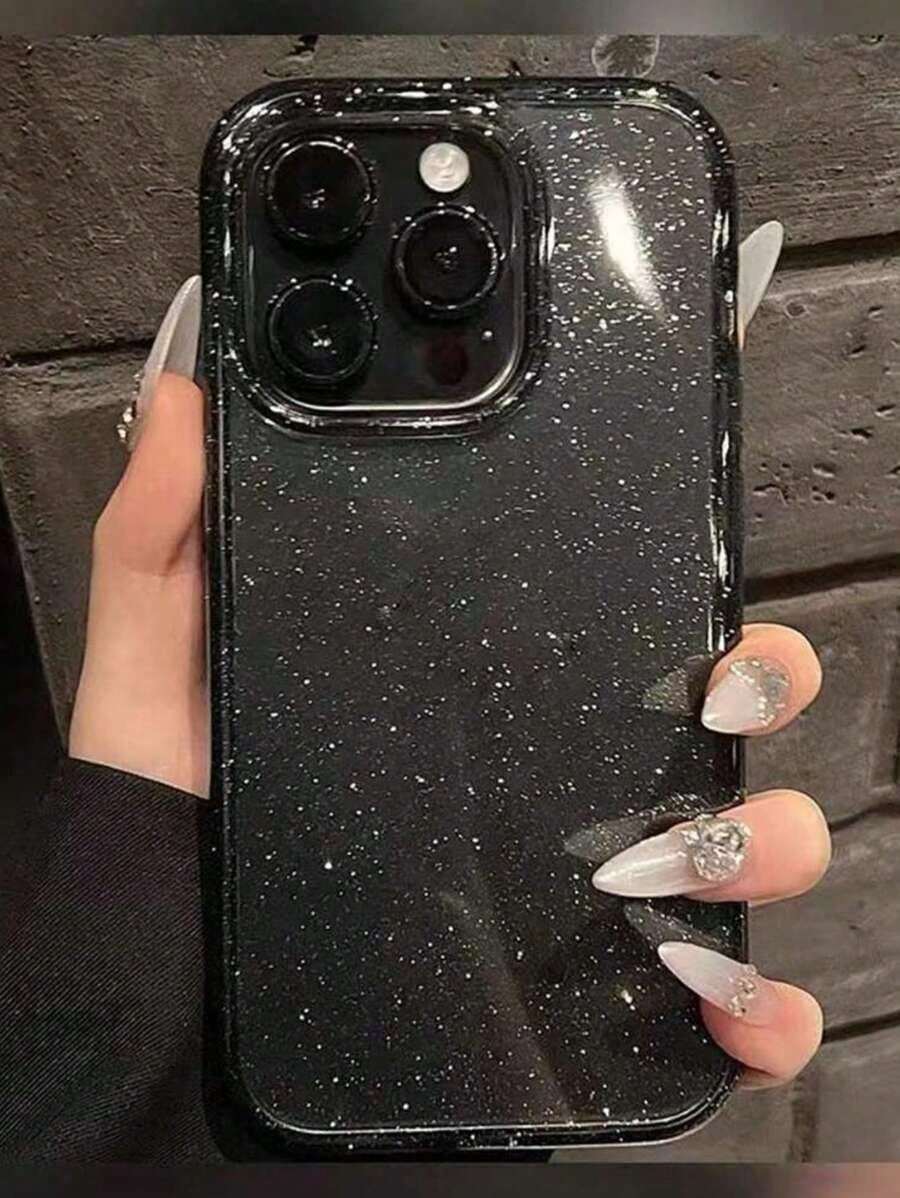 1pc Fashionable Glitter Heart Print Shiny Pink TPU Phone Case Compatible With IPhone 17/17 Pro/17 Pro Max/Air/7/8/7 Plus/8 Plus/X/XS/XR/XS Max/11/11 Pro/11 Pro Max/12/12 Pro/12 Pro Max/13/13 Pro/13 Pro Max/14/14 Pro/14 Plus/14 Pro Max/15/15 Pro/15 Plus/15 Pro Max/16/16 Pro/16 Plus/16 Pro Max - 款式1(1件) - 查看 1