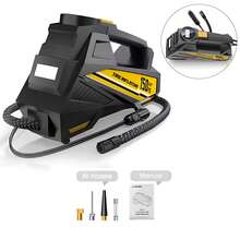 CARSUN Portable Car Air Compressor, Tire Inflator - Automotive Accessories Features Digital Pressure Gauge And LED Work Light 22mm Cylinder 35 Liters Per Minute 12V Cigarette Lighter Adapter No Batteries Required Suitable For Cars/Motorcycles/Bicycles/Basketballs Essential Car Accessory/Gift