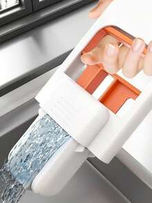 Tragbarer Mini Falt-Tischmopp mit Ersatzkopf, Mini Schwammmopp, Mehrzweck Nass- und Trockenreinigungsmopp, selbstausdrückender Nass- und Trockenmopp, Hände-freier Mini-Reinigungsmopp, Mini tragbarer Mopp, geeignet für Badezimmer, Küchen, Glas, Wohnzimmer, Autointerieurs, kleine Wohnungen