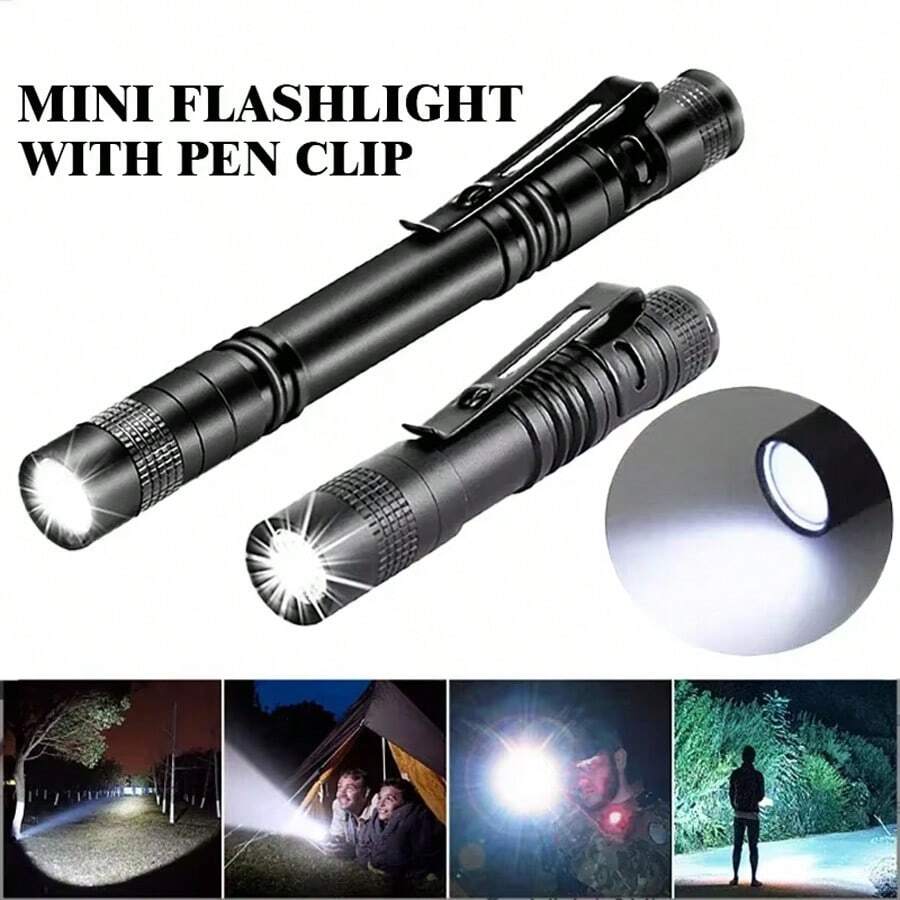 1 Đèn pin LED mini cầm tay siêu sáng bỏ túi thích hợp cho cắm trại ngoài trời, chiếu sáng khẩn cấp tại nhà (Không bao gồm pin) - Nhiều màu - Xem 1