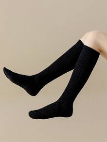 1/3/5 Pairs Solid Color Double Needle Knitted Wool Comfortable Warm Indoor Ankle Socks - Multicolor - View 13