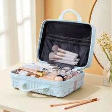 LIVINGANDHOME Living And Home 5 Colors Portable Hard Shell Handheld Makeup Travel Case,Makeup Storage Box,Makeup Storage Box - Mint Green - View 2