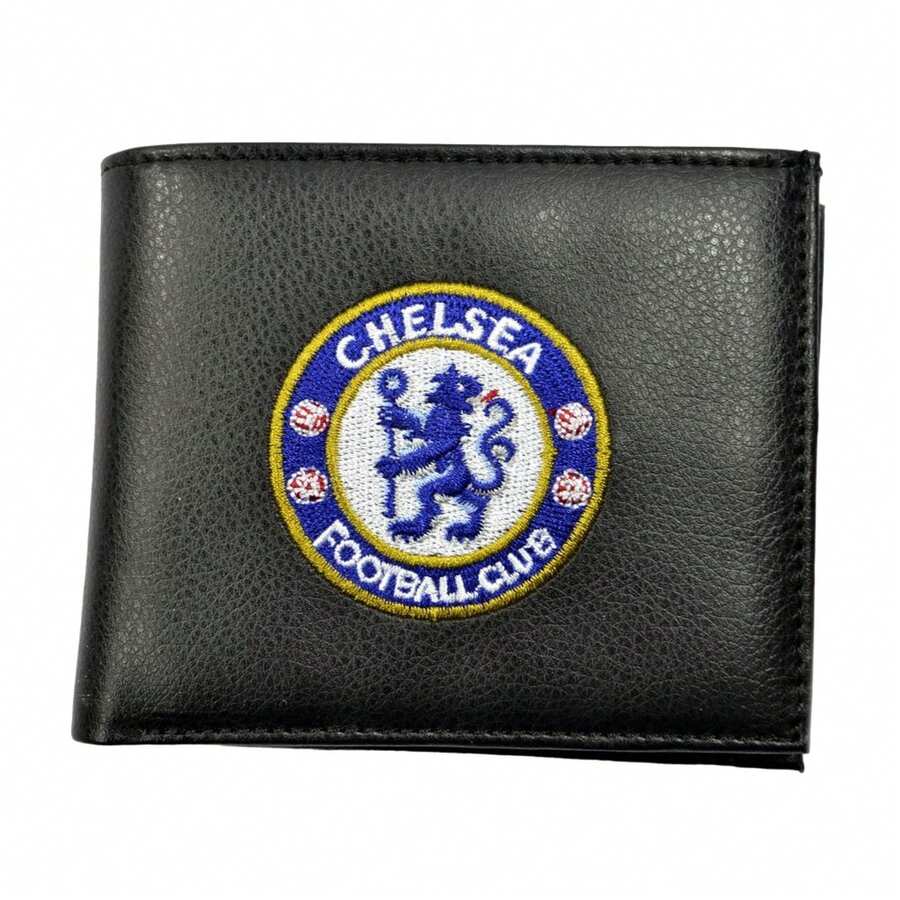 Chelsea FC Embroidered Wallet (Blue/Red/Gold/Grey) - 100% Mixed - (BS4567) - Cobalt Blue - View 1