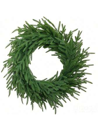 Norfolk tallkrans julkrans för ytterdörren, äkta touch konstgjord grön tallkrans för juldekoration återanvändbar för hem vägg fönster veranda bondgård vinterdekor heminredning juldekorationer rumsdekor