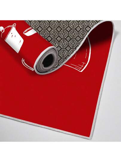 Pearl Digital Non Slip Printed Turkish Vloerkleed AL4032 Zachte Touch, Washable Tapijt Felt Backing Moderne ative Vloer Mat, Living Room, Bedroom, Bathroom, Hallway Or Entryway Available In Many Sizes Quick Drying, Highly Absorbent, Soft, Com Tafel Both Indoor Outdoor view 6