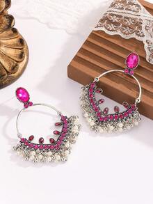 FANYINAN Stylish And Minimalist Zinc Alloy Earrings With 18K Gold-Plated Rhinestones And Faux Pearl Pendants, Perfect For Everyday Wear. Ideal For Holidays, Vacations, Parties, And Birthday Celebrations.