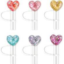 6Pcs Resin Shiny Bling Straw Topper Cover For, 10mm Straw Covers Cap For Cup 30&40oz With Tumblers (Butterfly) - Yêu - Xem 7