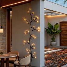 1 Stück 4,75ft 45-LED warmweiße Birkenzweig-Lichterkette, batteriebetriebene dekorative Beleuchtung für Zuhause, Wohnzimmer, Schlafzimmer, Blumenkranz, Lichterkette für Weihnachten, Thanksgiving, Halloween