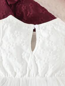 2 Stücke/Set Baby Mädchen Lässig Schneeflocken Muster Strickjacke und Schleife Tüll Kleid Outfit