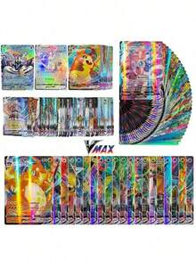 300PCS  Anime Figure Cards,Creative Tables Games Deck Cards Suitable For Collection,Collection Card Toys Gift Card Rare Collection Battle Trainer Gift(Random Style)