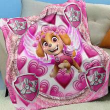 Paw Patrol 1 pieza Manta de franela de Paw Patrol - Manta suave y cálida, diseño de dibujos animados lindo adecuado para dormitorio, sala de estar, dormitorio, sofá, camping, viaje, picnic, todas las estaciones