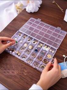 2/1pc Multi-Purpose Transparent Box Plastic Empty Storage Box, $1,Used For Storing Earrings, Rings, Jewelry, Nail Art, Nail Tools, Nail Accessories, Jewelry Decoration And Storage. Gifts For Women