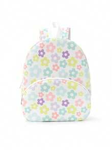 Printed Backpack Lightweight Daisy Pattern Front Pocket Bag Dual Zippers Casual Daily Use Bag Suitable For Travel, Outings And Gifts - Multicolor - View 6