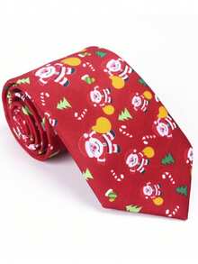 1 条男士休闲时尚圣诞领带——适合节日派对、圣诞礼物 - 彩色 - 查看 16