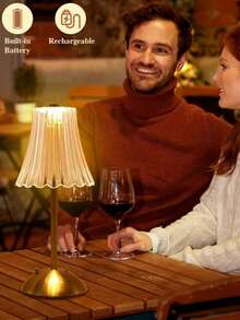 1pc/2pcs Adjustable LED Desk Lamp, Geometric Table Lighting With 3-Level Dimmable USB Charging Touch Sensor, Brushed Light, Indoor Bedside Ambient Lighting, Suitable For Bedroom, Holiday And Sports Theme