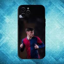 Football B-Barcelona P-Pedri 8 Phone Case Covercompatible With 17,16,15,14,13,12,11 Plus,Pro Max Soft Black Cover,Covercompatible With  17 Case,  17 Pro Case,  17 Pro Max Case - z1 - Xem 9