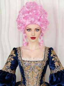 Perruque vintage de style colonial victorien pour femmes - Coiffure bouclée courte baroque volumineuse en chignon, style élégant européen du 18ème siècle. Perruque noble et pétillante, au look naturel, facile à porter. Convient pour les costumes d'Halloween, les tenues de fête, les anniversaires de dames, les déguisements de Noël, les accessoires de scène, les accessoires et les décorations. - Multicolore - Voir 18