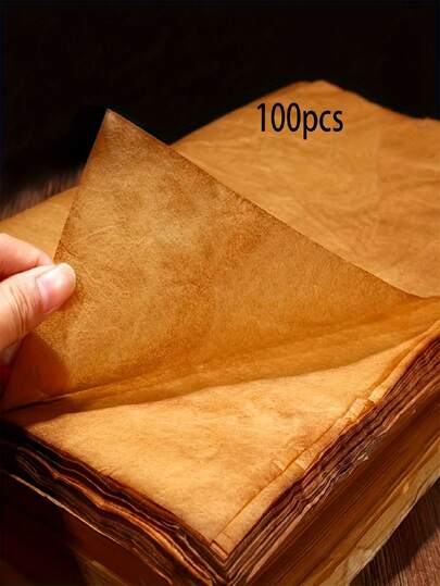 20/50/100pcs Antique-Style Cicada-Wing Calligraphy Paper - Handmade Semi-Transparent Loose-Leaf Sheets With Vintage Plant Dyes, Tear-Resistant & Ink-Holding Beauty For Artistic Writing, Professional Painting, DIY Crafts, Chinese Calligraphy Paper, Artistic Crafts, Delicate Design, Tearresistant Material, Creative Painting, Cicada Wing Design, Craft Lovers