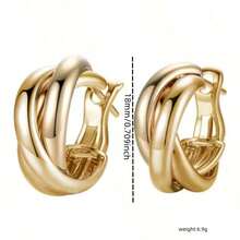 2 Pieces Of Fashionable And Delicate Glossy Two-Color Earrings, Women's Elegant, Light Luxury Earrings, Send Girlfriends To Friends