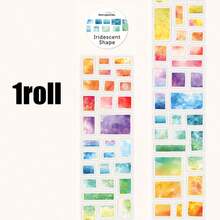 200cm/Rolo, Tema de Padrão Geométrico, Adesivos de Padrão Geométrico, Pacote de Material DIY Criativo, Adequado para Scrapbooking, Decoração de Cadernos, Capas de Telefone, Cartões Postais, Adesivos de Vedação, Presentes de Aniversário
