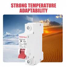 1 pezzo Interruttore automatico monofase 10A/16A/20A/32A/50A/63A, adatto per protezione dell'illuminazione, accessori per installazione elettrica, interruttore automatico per piccoli circuiti, interruttore automatico per uso domestico, scatola interruttori, interruttore intelligente, elettrica, cablaggio domestico, design compatto, struttura durevole, ingegneria di precisione, protettore di circuito, manutenzione professionale, installazione domestica